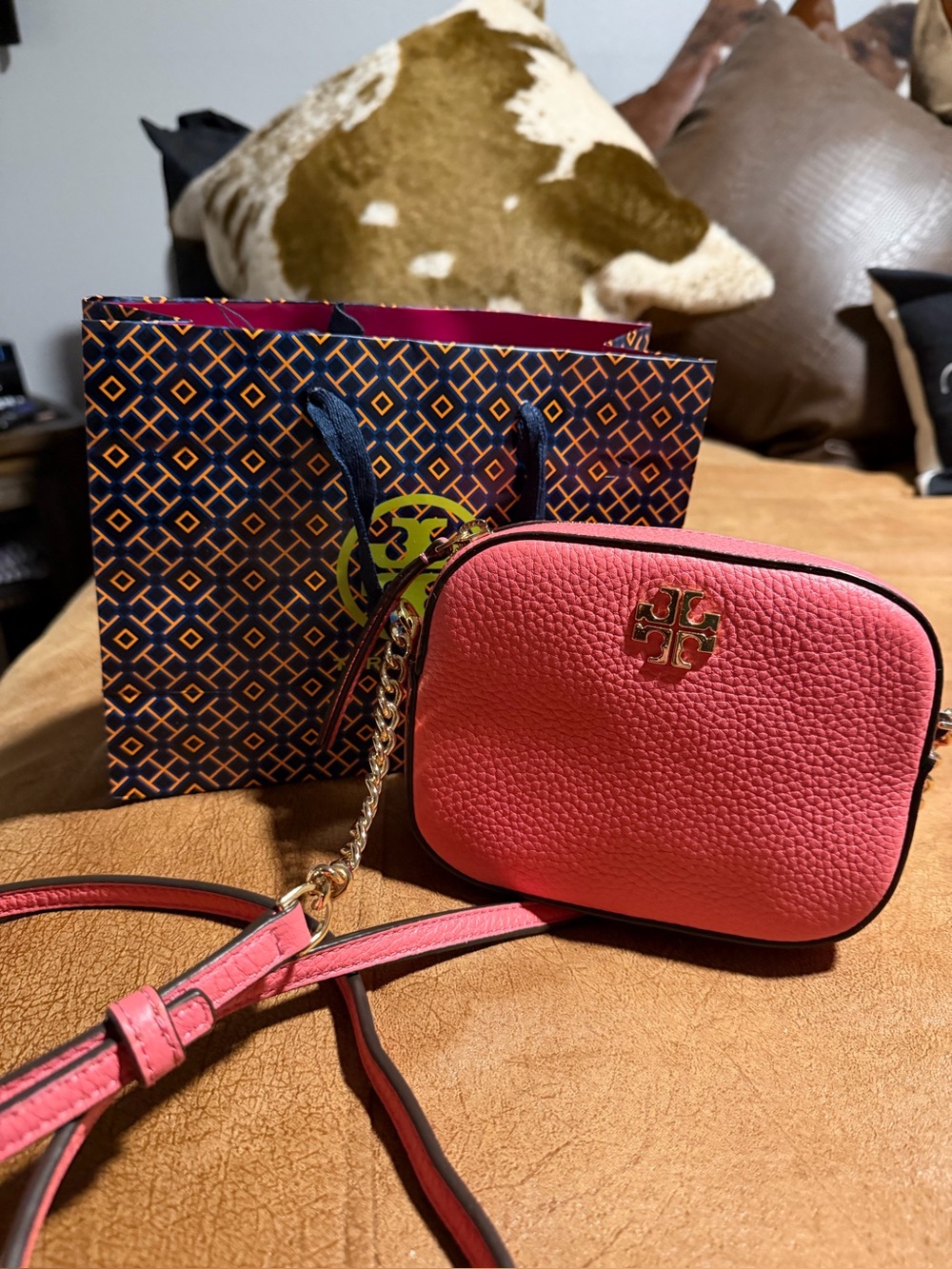 Tory Burch Perry Bombé Mini Bag Pink Crossbody